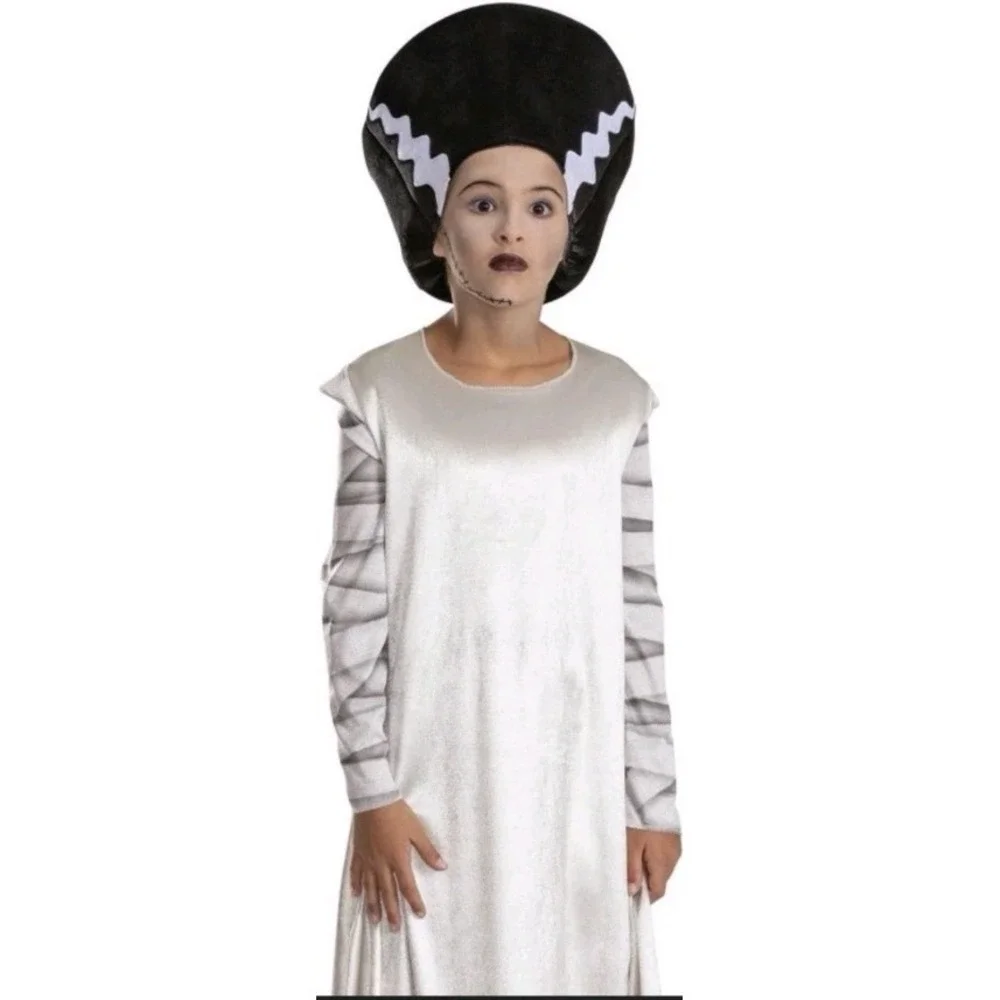 Universal Monsters Bride of Frankenstein Costume Halloween Child Size S 4-6X NEW